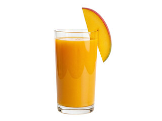 Fresh Mango Juice in Glass with Slice
