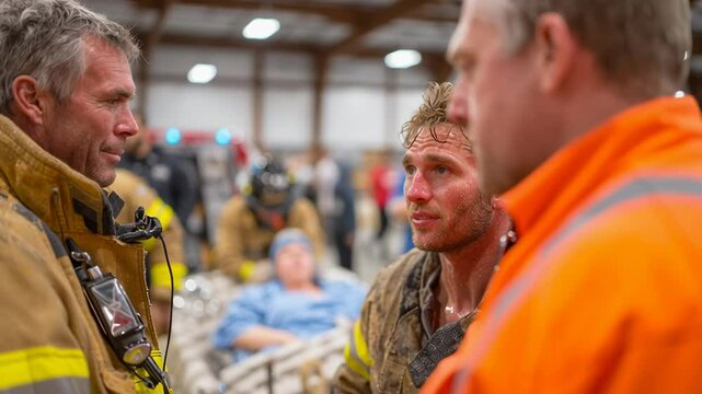 Firefighter Training Simulation Emergency Responders Showcase Teamwork and Resilience in High Pressure Rescue Scenarios