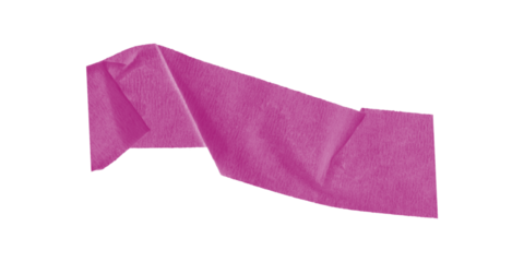 A magenta blob with jagged edges isolated against a stark black background in a simple composition