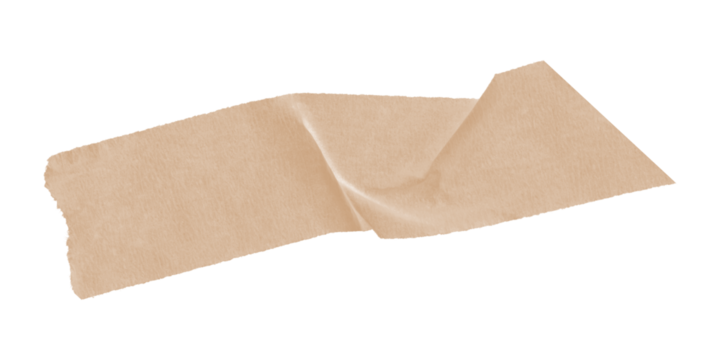 Abstract tan shape against a black background with pixelated edges and a simple design element