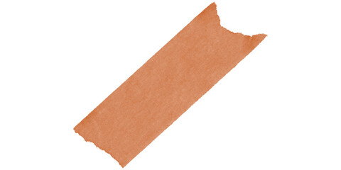An orange rectangular shape with an irregular top edge on a black background at a diagonal angle