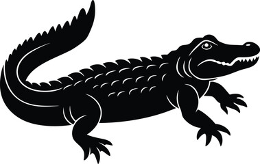 Saltwater Crocodile Illustration | Giant Crocodile Vector | Marine Reptile Clipart | Wild Crocodile Artwork | Dangerous Predator Design | Swamp Reptile Graphic