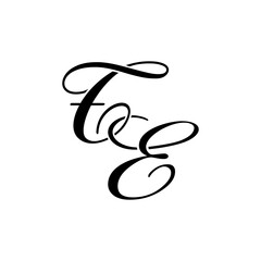 TE Monogram Cursive Logo