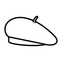 line icon beret on white background vector
Vector line icon on white background