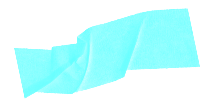 A light blue irregular shape with pixelated edges on a black background in a simple composition