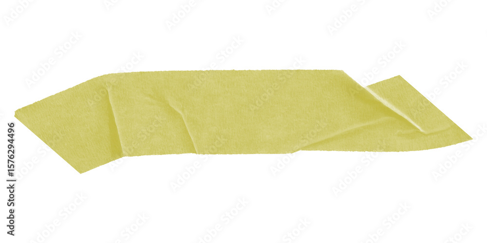 Poster a flat olive green shape with angular edges isolated against a stark black background plane view