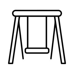 line icon swing on white background vector
Vector line icon on white background