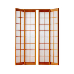 Elegant Japanese Shoji Screen Room Divider with Wooden Frame and Rice Paper Design for Traditional Interior Decoration