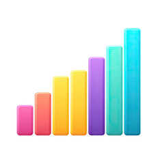 Vibrant Colorful Bar Graph Representing Data Growth and Progress in Modern Analytical Design