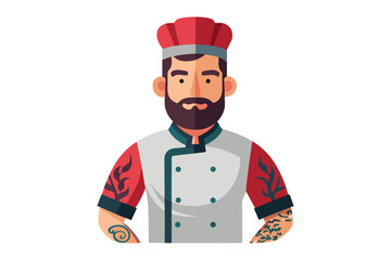 The Art of Culinary: A stylized chef stands poised in their kitchen uniform, radiating expertise and confidence, ready to craft a delectable dish.