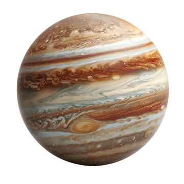 jupiter planet globe isolated on white or transparent png