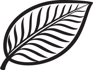 Obraz premium Aromatic Coffee Plant Leaf in Clean Vector Art