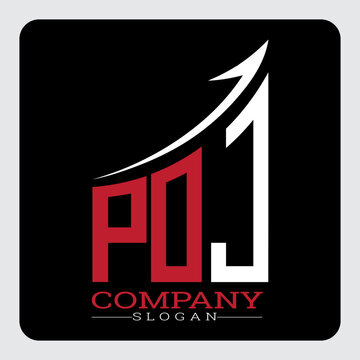 PDJ logo design, PDJ Company Logo Design Growth vector, PDJ Upward Arrow Business Success Logo vector, PDJ Corporate Branding Logo, PDJ simple and modern logo, PDJ business finance logo design, etc.
