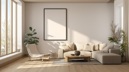 Modern living room with sofa