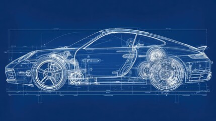 Electric Vehicle Charging Station car Sketch

