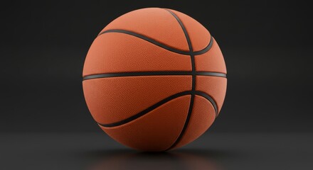 basketball ball isolated on black