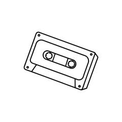 Obraz premium cassette tape line art