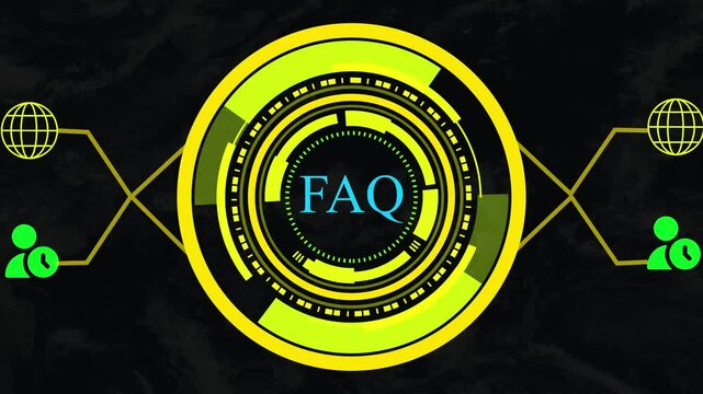 FAQ .Optimization Software Technology Process System Business concept. Business, Technology, Internet and network concept.