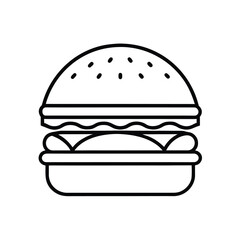 Vector illustration of a delicious hamburger with bun cheese lettuce and tomato