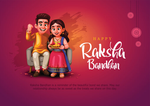 beautiful raksha bandhan festival greeting card India. editable abstract vector illustration design
