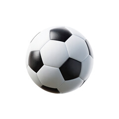 Obraz premium Classic Black and White Soccer Ball Isolated on a Clean White Background for Sports and Recreation Themes