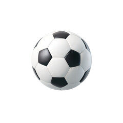 Obraz premium Classic Black and White Soccer Ball Isolated on White Background for Sports and Athletic Themes