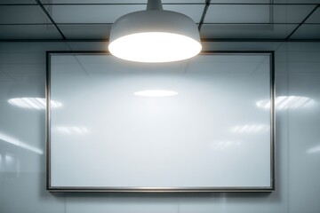 Empty white board in a modern interior