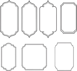 Label Frame Vector Set – Blank Vintage Border Templates for Tags, Cards, and Crafts