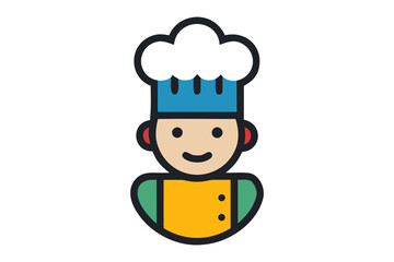Chef Icon: A charming chef icon, radiating culinary expertise and hospitality, ready to prepare a delightful feast.