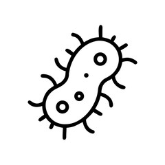 A microscopic view of bacteria isolated on white background