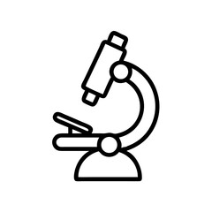 A microscope for scientific research isolated on white background