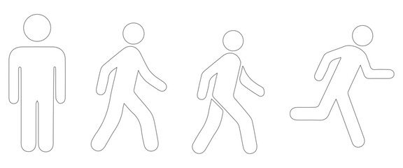 Flat People Icons Vector Set  User, Profile, Avatar, Silhouette   Pictogram Collection
