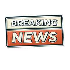Breaking News Banner in Bold Design for Media, Journalism, Communications, Press Releases, and Online News Platforms  