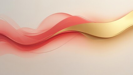 Abstract background with red and pink waves, art graphics