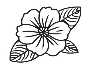 Fresh Flower and Leaf Combo Vector Icon