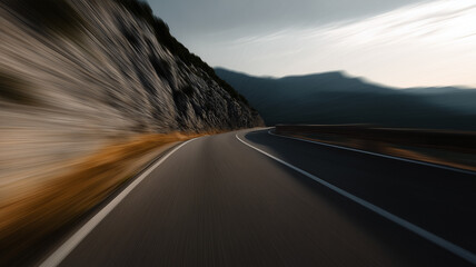 winding road in the mountains