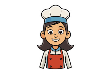 Cartoon Chef: A cheerful cartoon chef with warm smile and a traditional uniform stands ready to cook up a storm of culinary delights in a delightful animated scene.