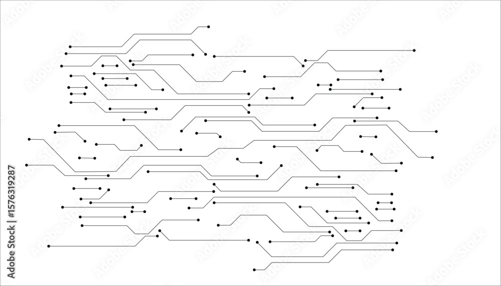 Poster abstract vector circuit board design for digital technology