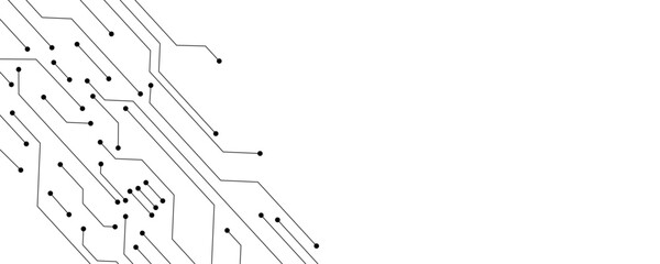 White circuit board technology background design with computer motherboard and engineering concept