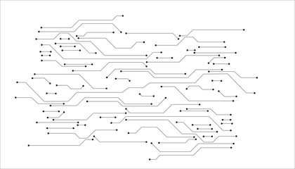 Abstract Vector Circuit Board Design for Digital Technology 