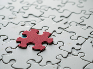red jigsaw puzzle