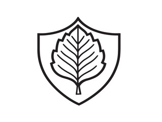 Clean Green Shield with Leaf Icon for Sustainable Ideas
