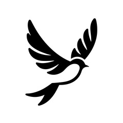 Obraz premium Flying Bird with Spread Wings