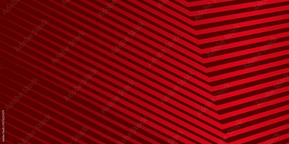Poster red abstract background. dynamic shapes composition.
