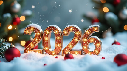 gleaming metallic sign stands amidst whimsical winter wonderland surrounded festive christmas decorations delicate snowflakes