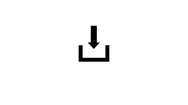 Direction Arrow Symbol. Animation downloading arrow. Loading and processing animation.