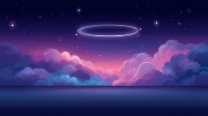 Sky cloud space galaxy background with stars. Celestial panorama cosmic vista ethereal nebula a breathtaking expanse of infinite night an awe inspiring cosmic scene a majestic display