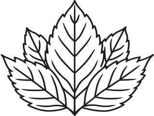 Vibrant Ice Leaf Vector Graphic with Smooth Clear Details