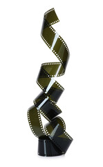 Strip of photographic film isolated on white