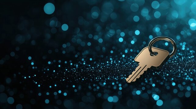 Security Key Icons and Password Protection Multiple key icons and password fields, complex digital interface, represents multi factor authentication and enhanced security